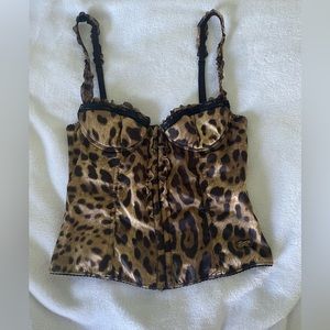 Dolce & Gabbanas corset cheetah going out top